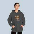 The Horned Queen Hoodie – Dark Fantasy Anime Streetwear with Gold Mask Design | Epic Anime Apparel