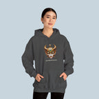 The Horned Queen Hoodie – Dark Fantasy Anime Streetwear with Gold Mask Design | Epic Anime Apparel
