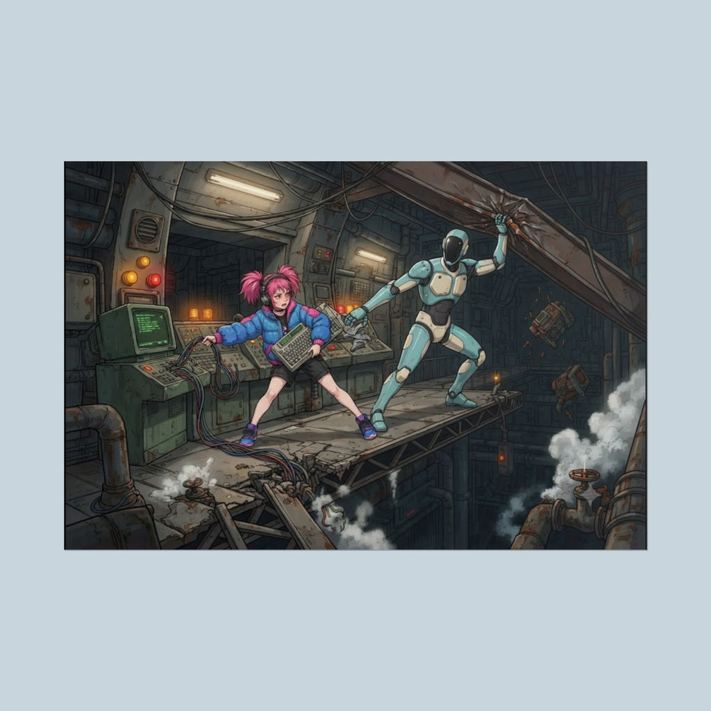 Starbound Drifters: "Ghost Handle" Sci-Fi Anime Space Western Poster