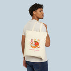 Kawaii Ramen & Dumpling Canvas Tote Bag — Cute Japanese Food Market Grocery Tote