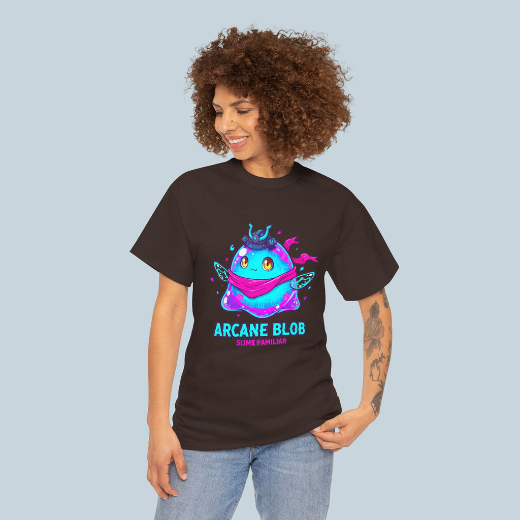 Arcane Blob Anime T Shirt Cute Slime Familiar Fantasy Gamer Tee