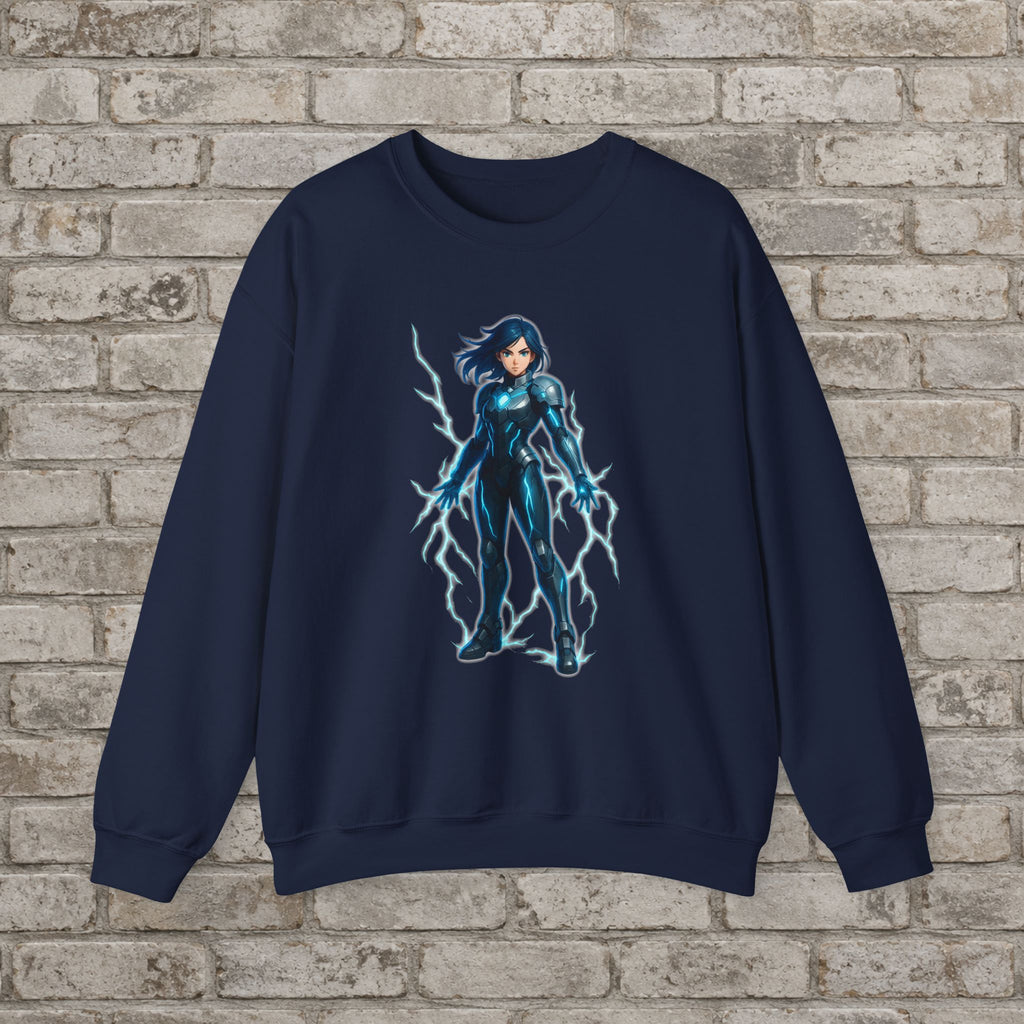 Stormforged: Lightning Warrior Anime Sweatshirt