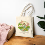 Enlightenment Anime Tote Bag Lotus Zen Spiritual Japanese Aesthetic Reusable Canvas Bag