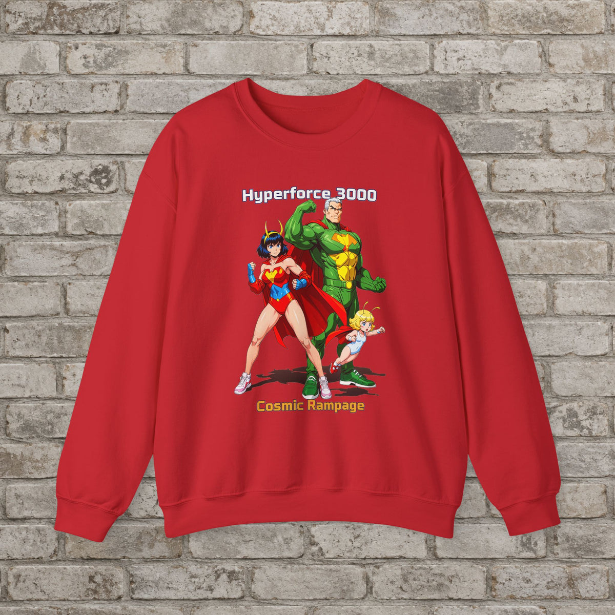 Hyperforce 3000 Anime Sweatshirt – Cosmic Rampage Retro Style