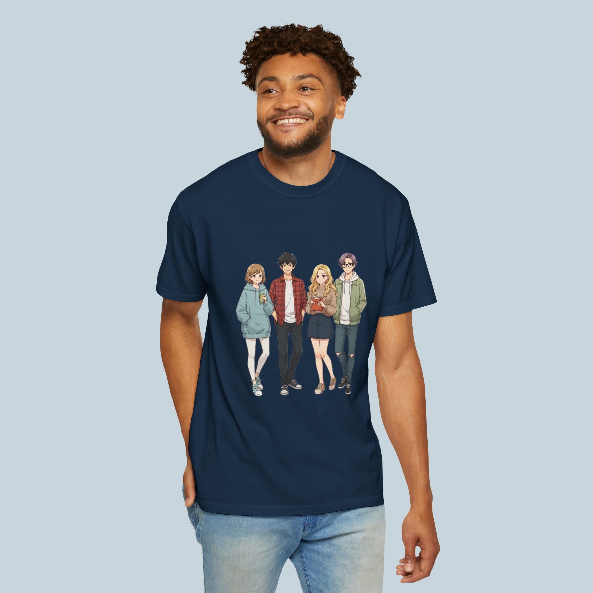 Slice of Life Anime T Shirt Comfort Colors Cute Friends Pastel Tee Cozy Japanese Streetwear Gift