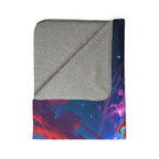 Celestial Dreamer Anime Sherpa Blanket – Starry Night Fantasy Girl Fleece Throw