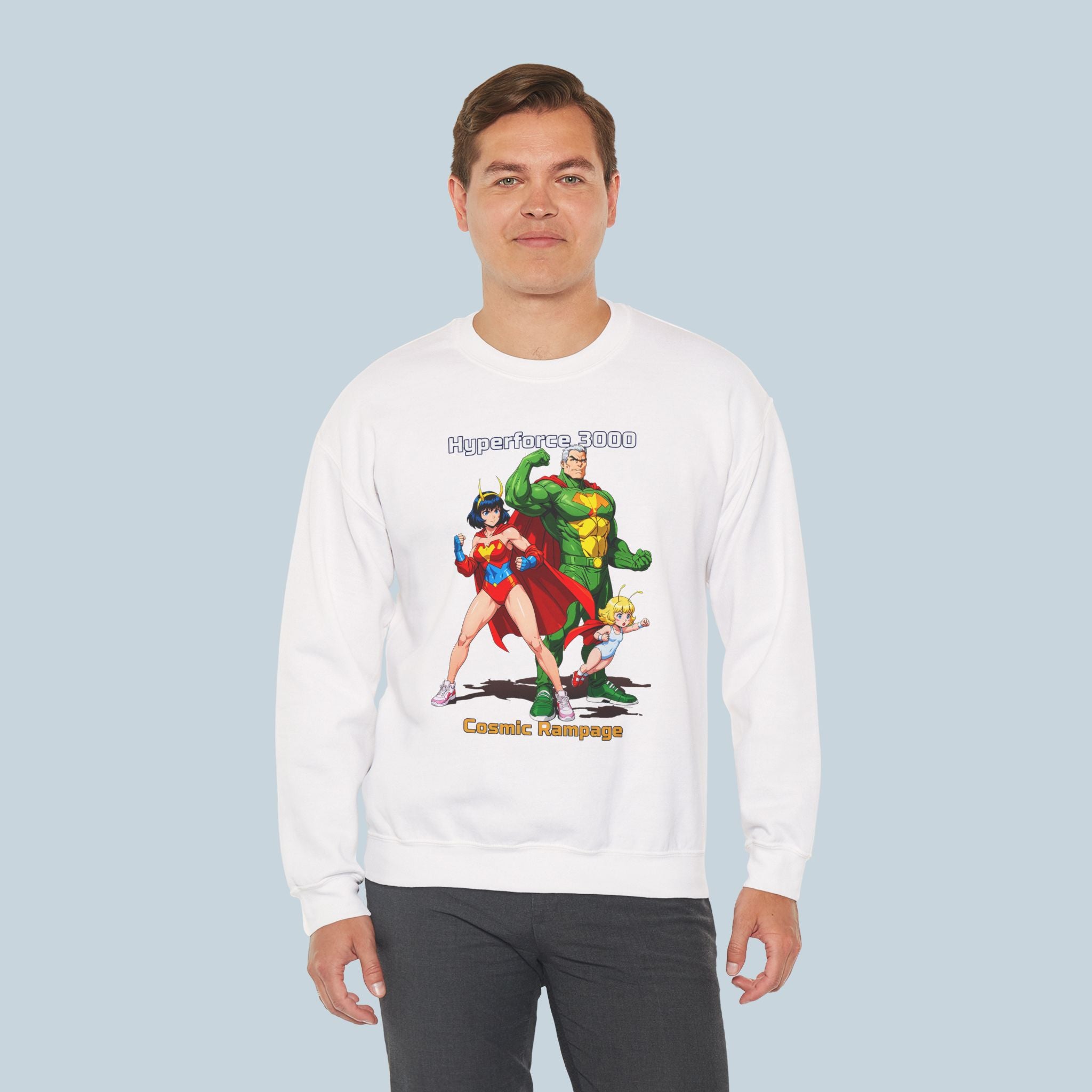 Hyperforce 3000 Anime Sweatshirt – Cosmic Rampage Retro Style