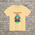 Social Battery 100% Anime T-Shirt