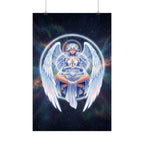 Lyria Solara Anime Poster Celestial Angel Wall Art Fantasy Goddess Print for Bedroom or Studio