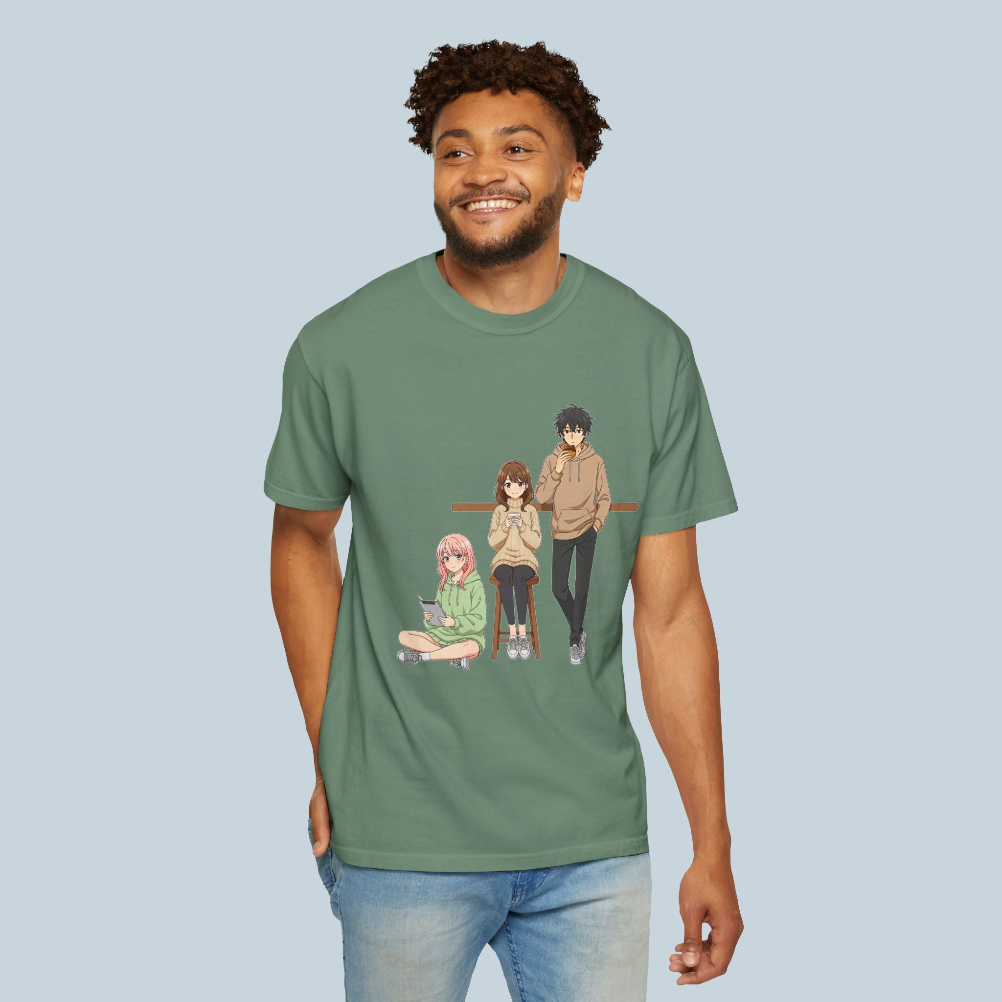 Anime Coffee Shop T-Shirt Cozy Otaku Aesthetic Hoodie Friends Streetwear Gift for Anime Lovers and Gamers