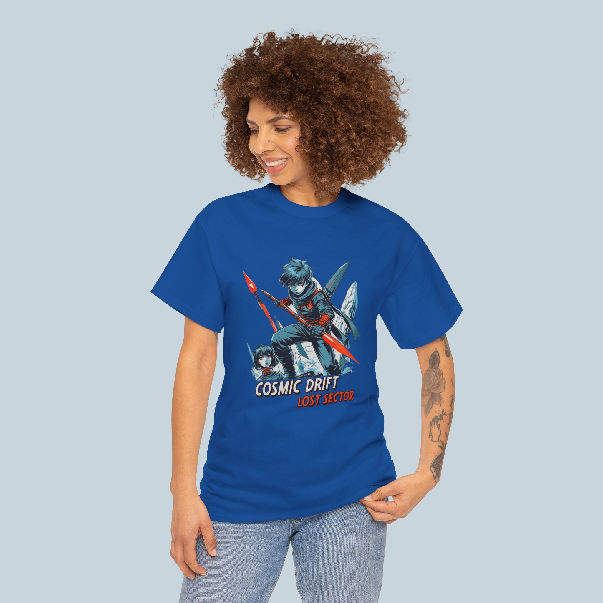 Cosmic Drift Anime T Shirt Sci Fi Runner Space Hero Streetwear Graphic Tee