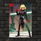 Retro Anime Femme Fatale Poster