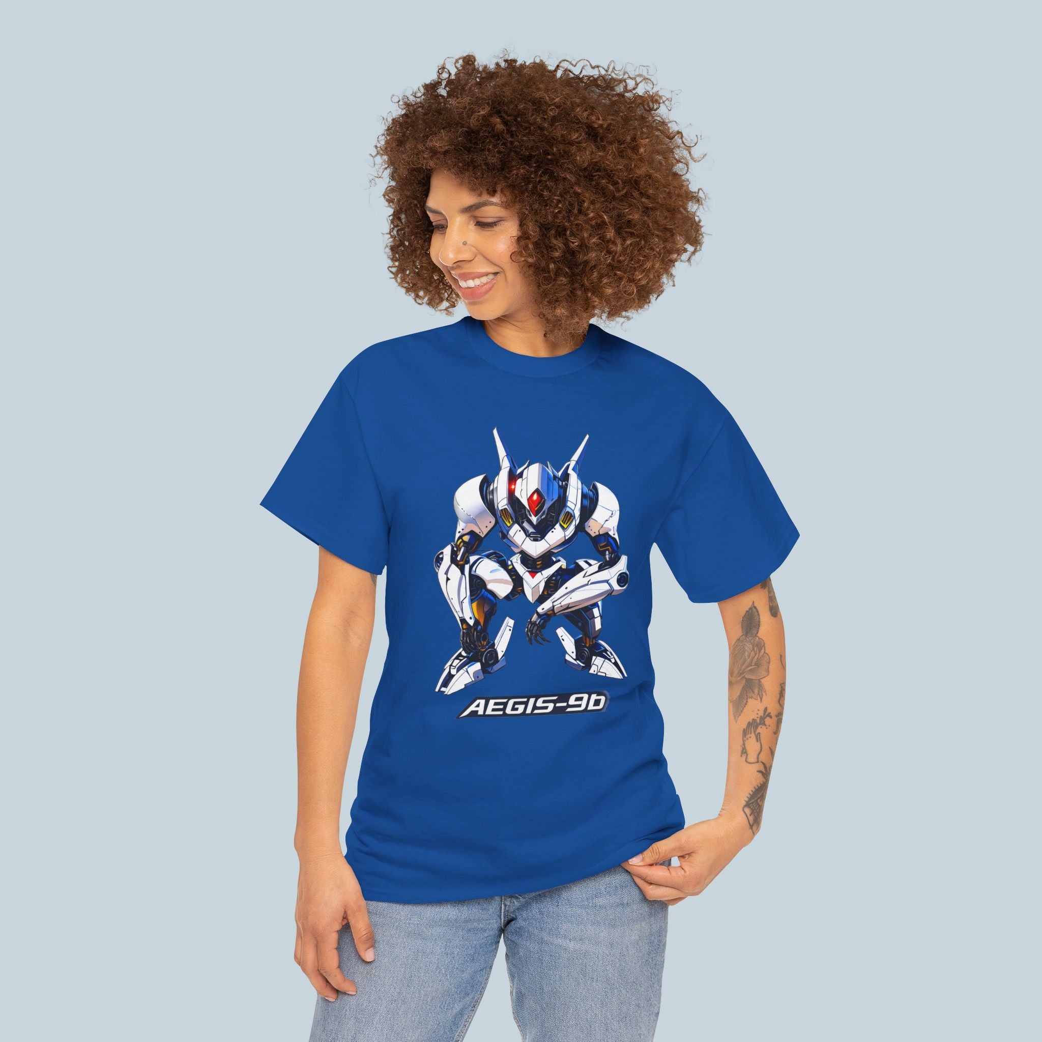 Aegis-9b Mech Anime T-Shirt Sci-Fi Robot Streetwear Graphic Tee