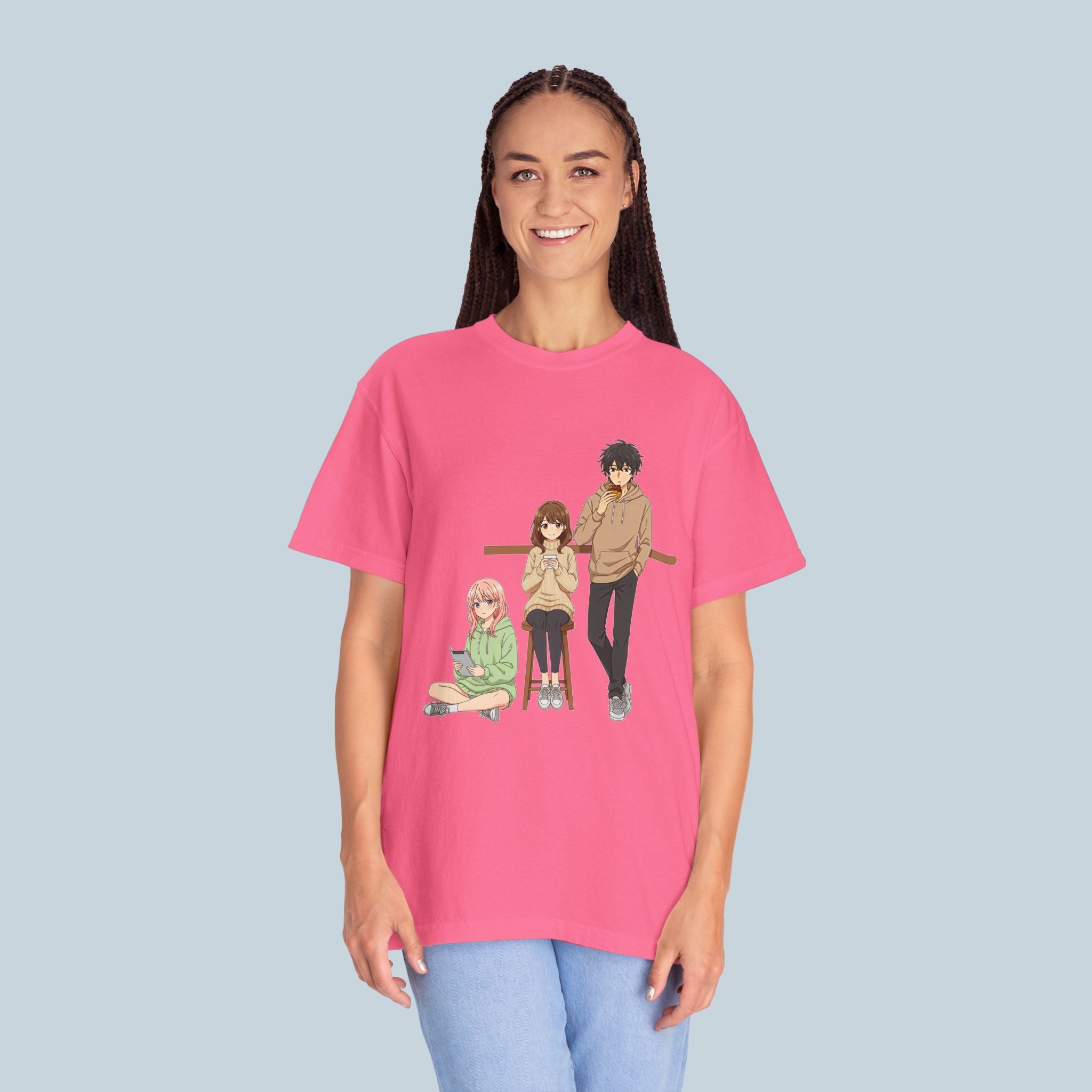 Anime Coffee Shop T-Shirt Cozy Otaku Aesthetic Hoodie Friends Streetwear Gift for Anime Lovers and Gamers