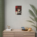 Rika Minazuki Poster – ZOMBA Squad Lead Survivor Anime Wall Art, Horror Apocalypse Print, Retro Zombie Decor