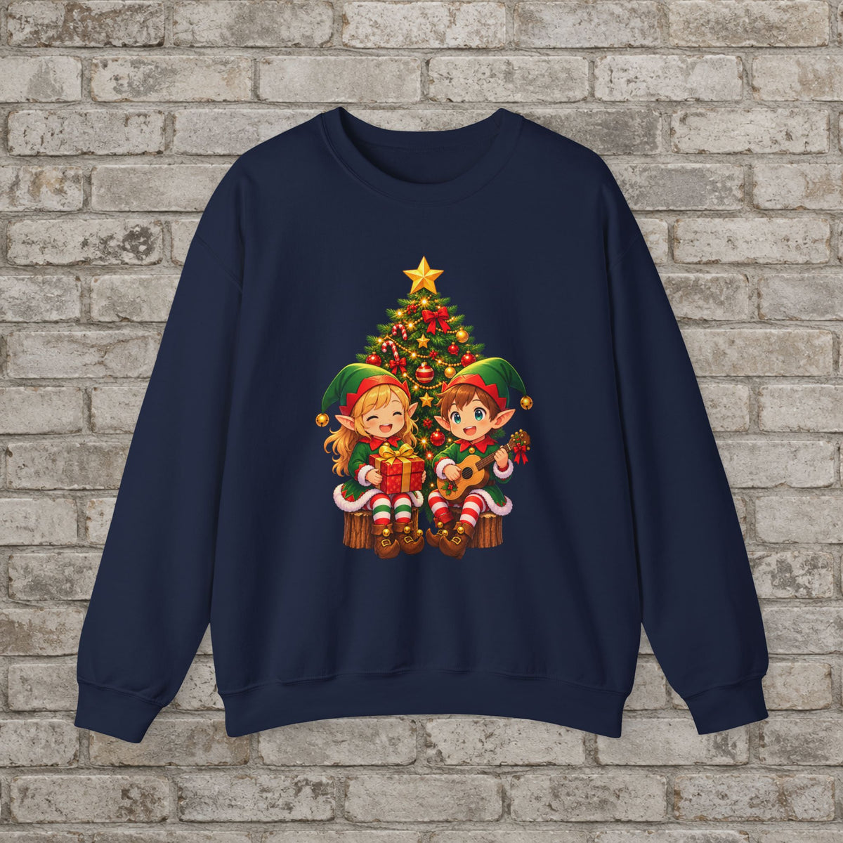 Christmas Elf Duo Anime Sweatshirt