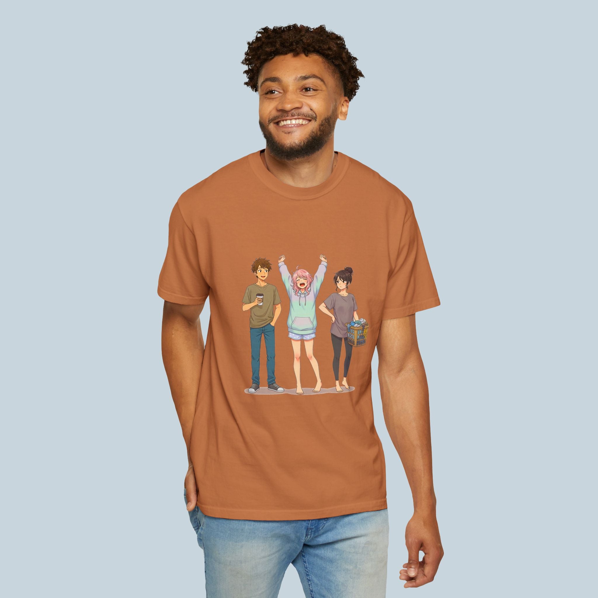 Anime Friends T-Shirt Cozy Slice of Life Comfort Colors Tee Gift for Anime Fans and Girls