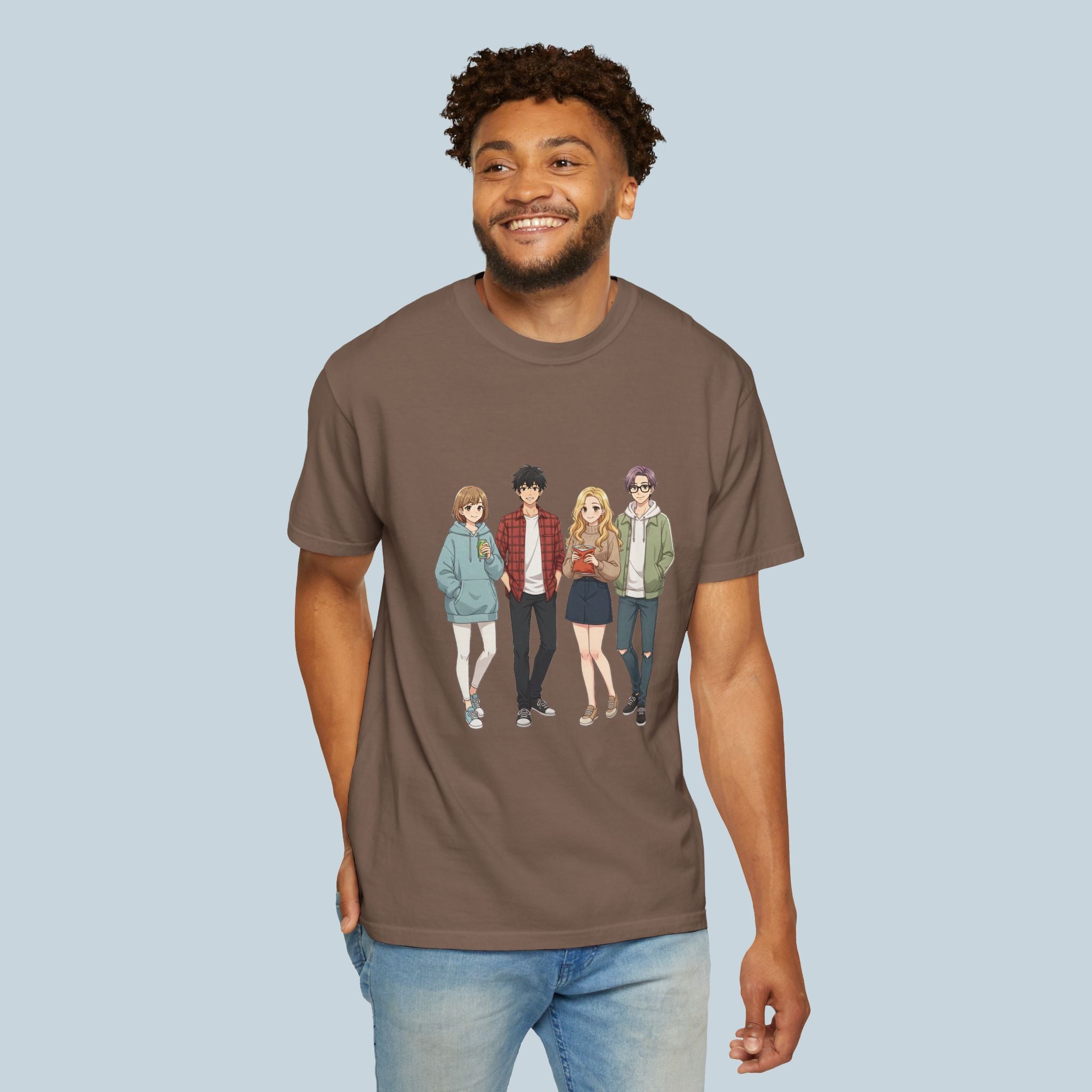 Slice of Life Anime T Shirt Comfort Colors Cute Friends Pastel Tee Cozy Japanese Streetwear Gift