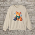 Cozy Winter Cat Anime Sweatshirt
