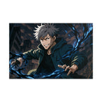 Anime Villain Poster Dark Energy Fighter Wall Art Powerful Shonen Character Print Action Manga Artwork for Otaku Room Decor