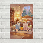 Cozy Anime Girls Sleepover Poster