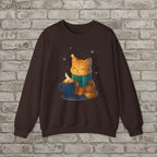 Cozy Winter Cat Anime Sweatshirt