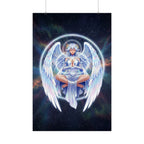 Lyria Solara Anime Poster Celestial Angel Wall Art Fantasy Goddess Print for Bedroom or Studio