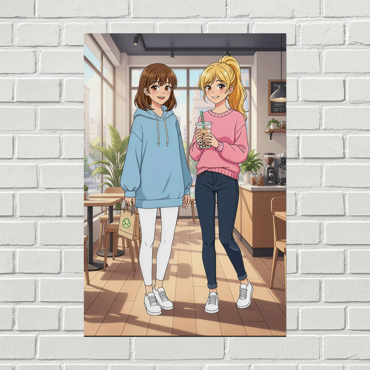 Boba Tea Friends Anime Poster