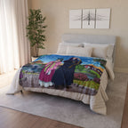 Ancient Court Anime Sherpa Blanket – Elegant Historical Fantasy Fleece Throw