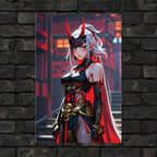 Crimson Oni Warrior Anime Poster