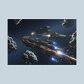 Starbound Drifters: "Salvage Rights" Sci-Fi Anime Space Western Poster