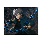 Anime Villain Poster Dark Energy Fighter Wall Art Powerful Shonen Character Print Action Manga Artwork for Otaku Room Decor
