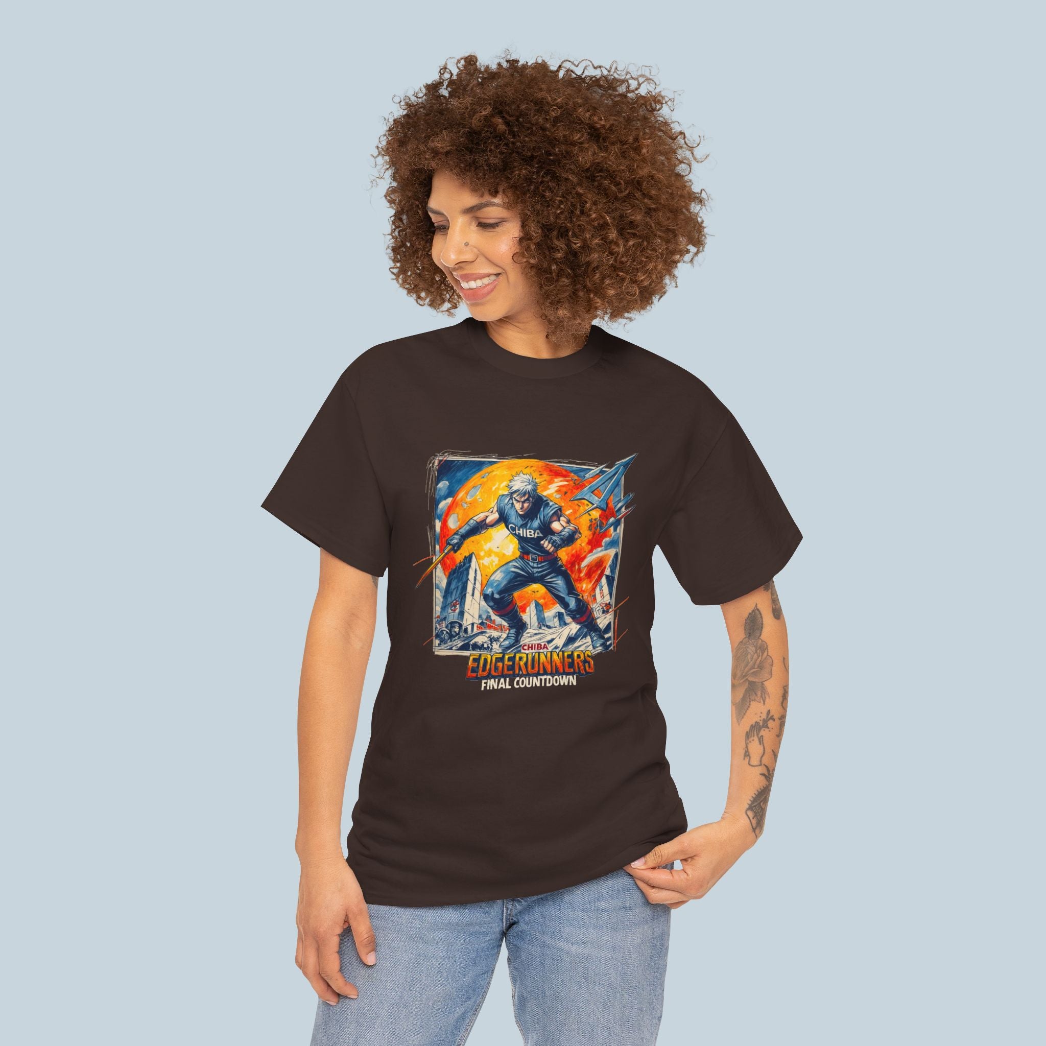 Celestial Anime Hero T Shirt Cosmic Power Warrior Sci Fi Streetwear