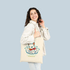 Kitsune Spirit Familiar Anime Tote Bag Cute Fox Yokai Japanese Myth Reusable Shopping Bag Anime Gift