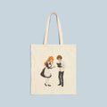 Anime Maid Cafe Tote Bag Cute Waitress and Barista Canvas Bag for Otaku Fans