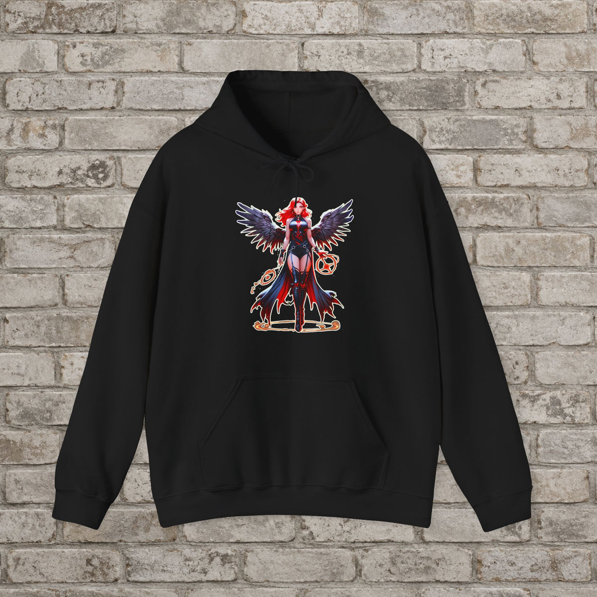 Crimson Wing Valkyrie Anime Hoodie