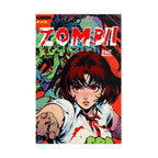 Rika Minazuki ZOMBA SQUAD Poster - Zombie Apocalypse Anime Wall Art, Horror Manga Comic Cover Print, Grindhouse Survivor Girl Decor, Gamer Room Poster