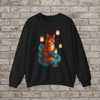 Lantern Fox: Cozy Anime Sweatshirt