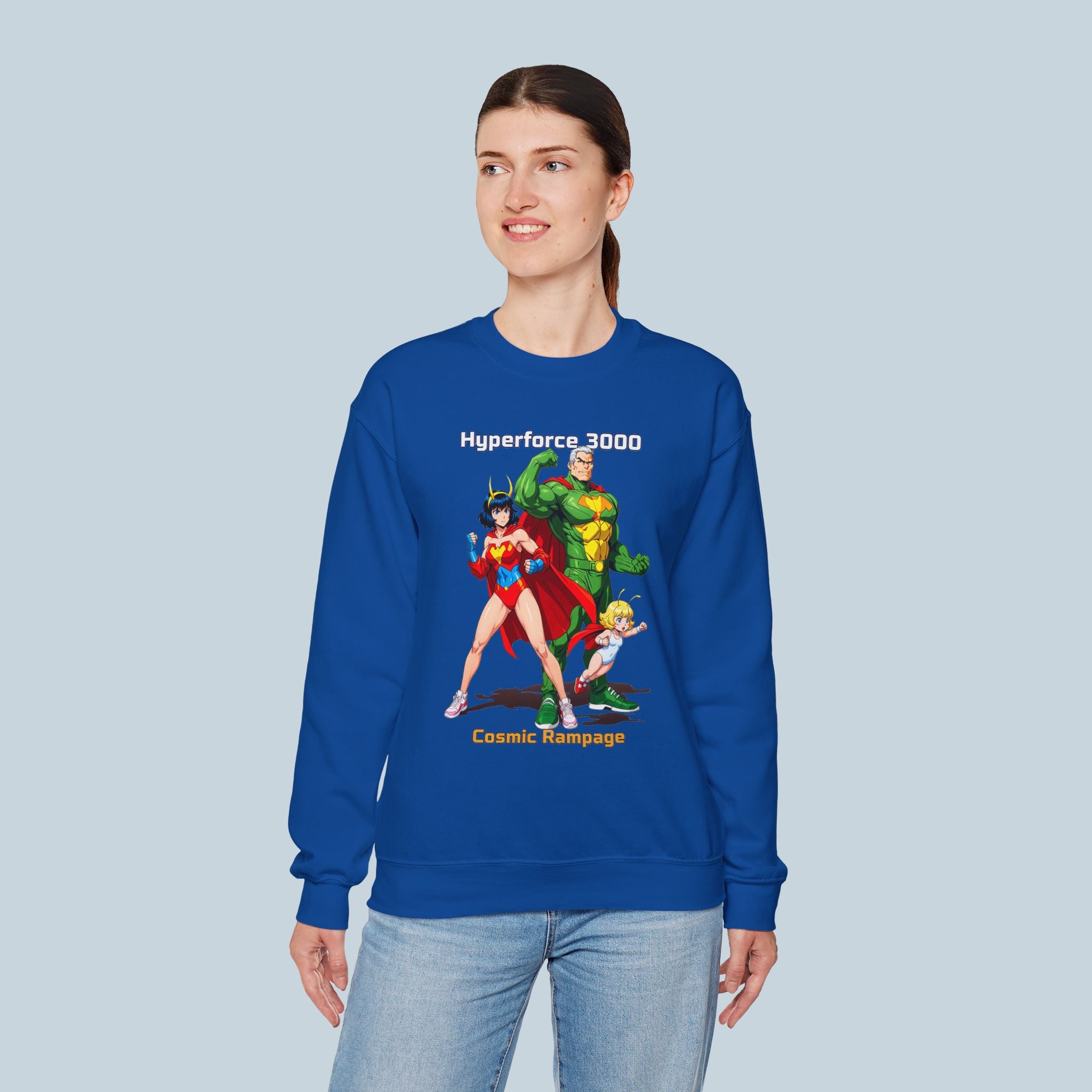 Hyperforce 3000 Anime Sweatshirt – Cosmic Rampage Retro Style