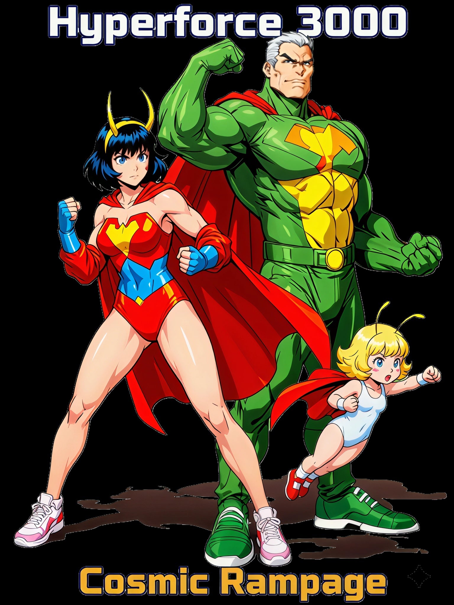 Hyperforce 3000 Anime Sweatshirt – Cosmic Rampage Retro Style