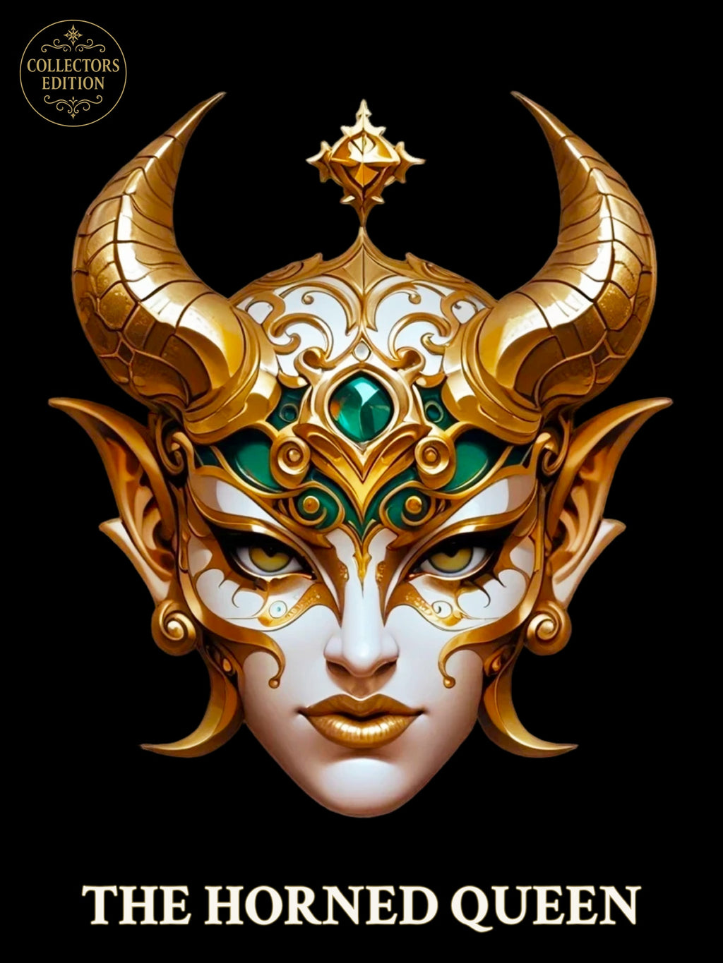 The Horned Queen Oversized T-Shirt Gothic Fantasy Anime Streetwear Shirt for Men Women - Collectors Edition