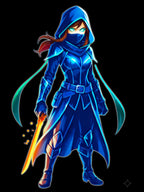 Epic Anime Elf T‑Shirt – Glowing Blue Rogue Hero Design – Fantasy Anime Streetwear Shirt for Gamers & Fans