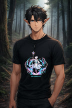 Kael Emberlight Anime T-Shirt – Neon Fantasy Mage Design on Comfort Colors Tee