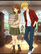 Anime Sherpa Fleece Blanket – Cozy Otaku Couple Scene, Soft Warm Throw for Anime Lovers