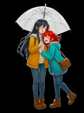 Anime Tote Bag Cute Couple in Rain