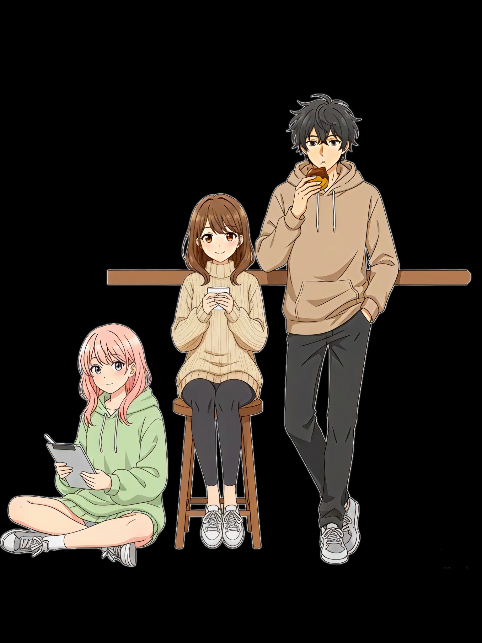 Anime Coffee Shop T-Shirt Cozy Otaku Aesthetic Hoodie Friends Streetwear Gift for Anime Lovers and Gamers