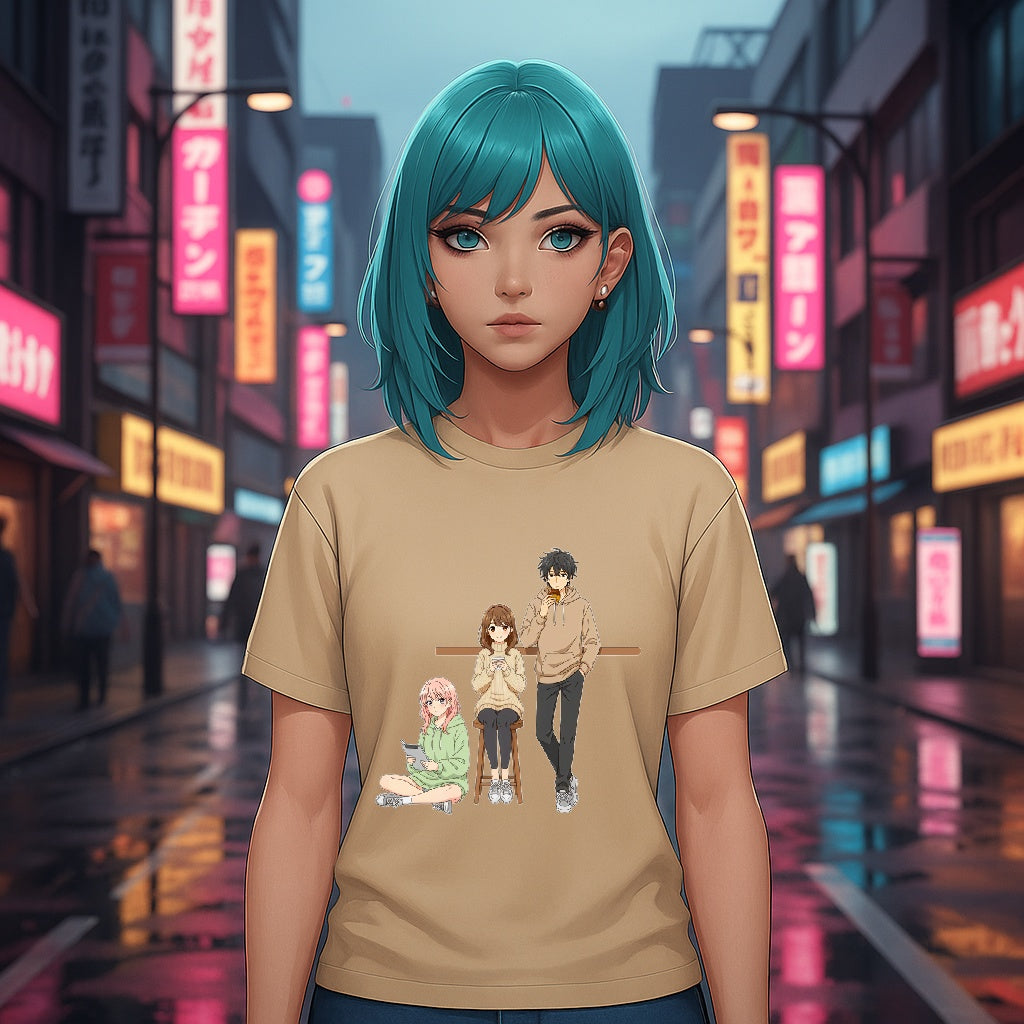 Anime Coffee Shop T-Shirt Cozy Otaku Aesthetic Hoodie Friends Streetwear Gift for Anime Lovers and Gamers