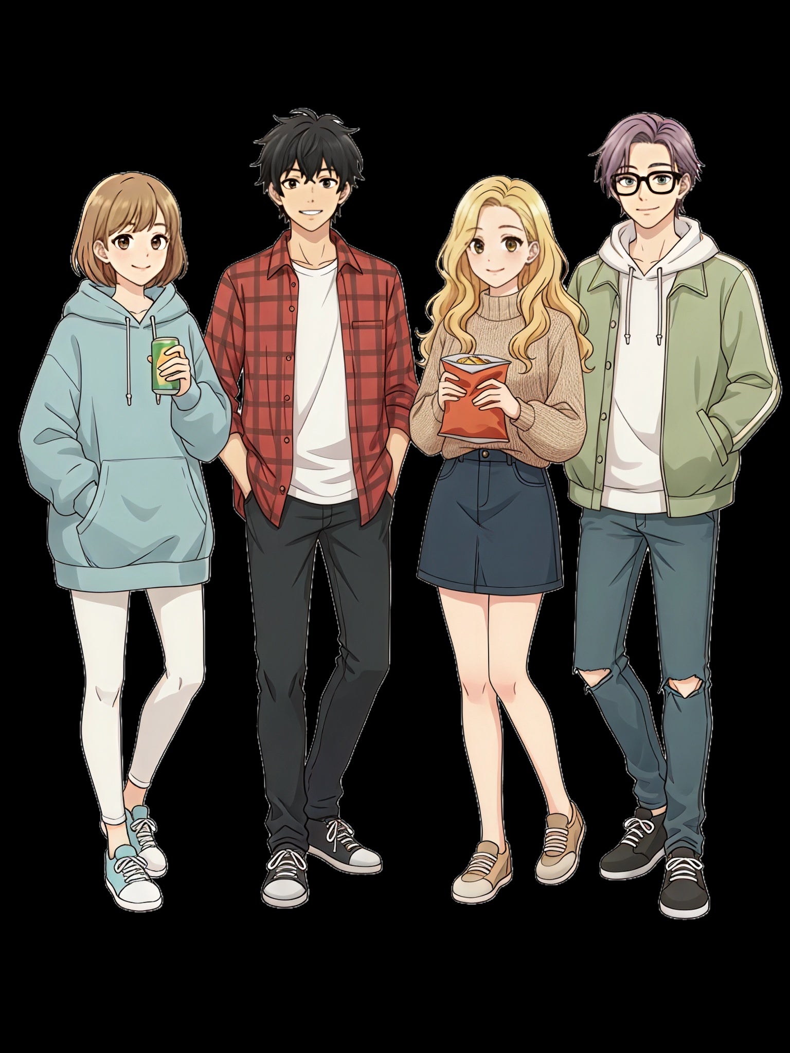 Slice of Life Anime T Shirt Comfort Colors Cute Friends Pastel Tee Cozy Japanese Streetwear Gift