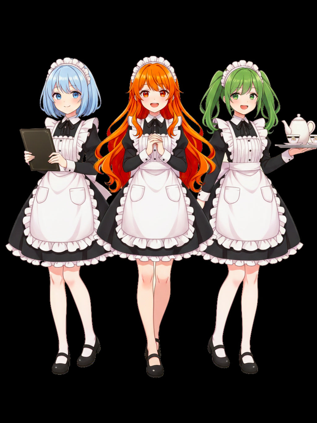 Anime Maid Girl T-Shirt — Funny Crimefighter Japanese Waitress Tee for Otaku & Anime Fans