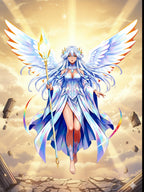 Lyria Solara Anime Sherpa Blanket Celestial Angel Glow Fantasy Hero Plush Throw